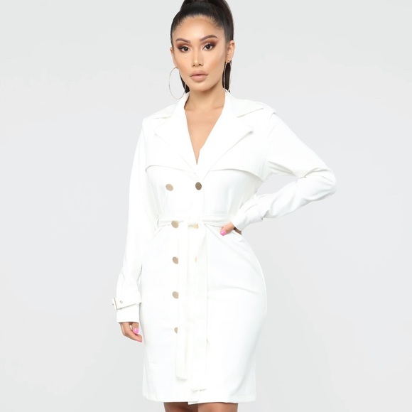Fashion Nova Dresses & Skirts - No Rainy Days Blazer Trench Dress